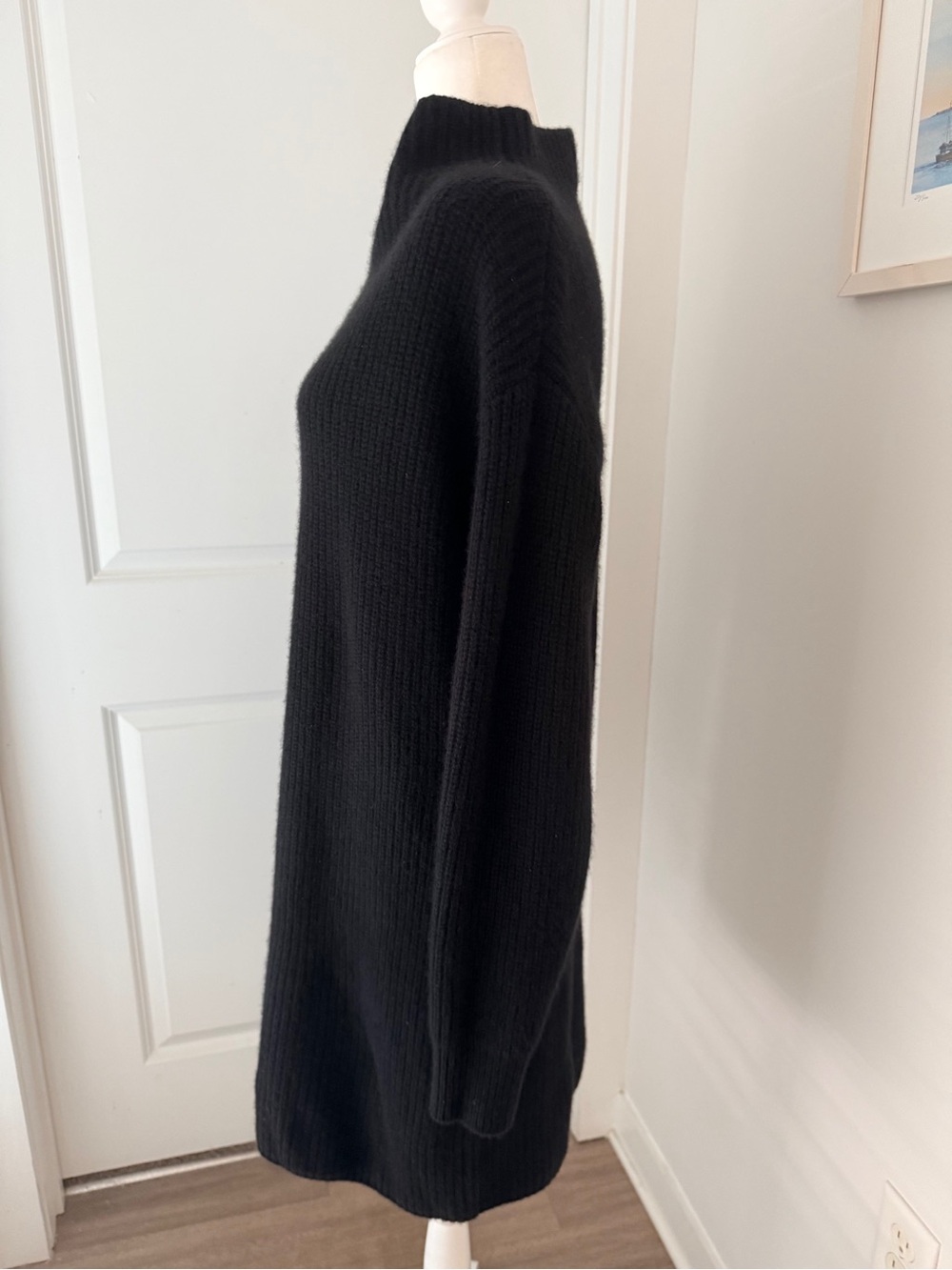 NakedCashmere X Camila Morrone 100% cashmere women L ribbed tunic/ dress - Picture 5 of 7